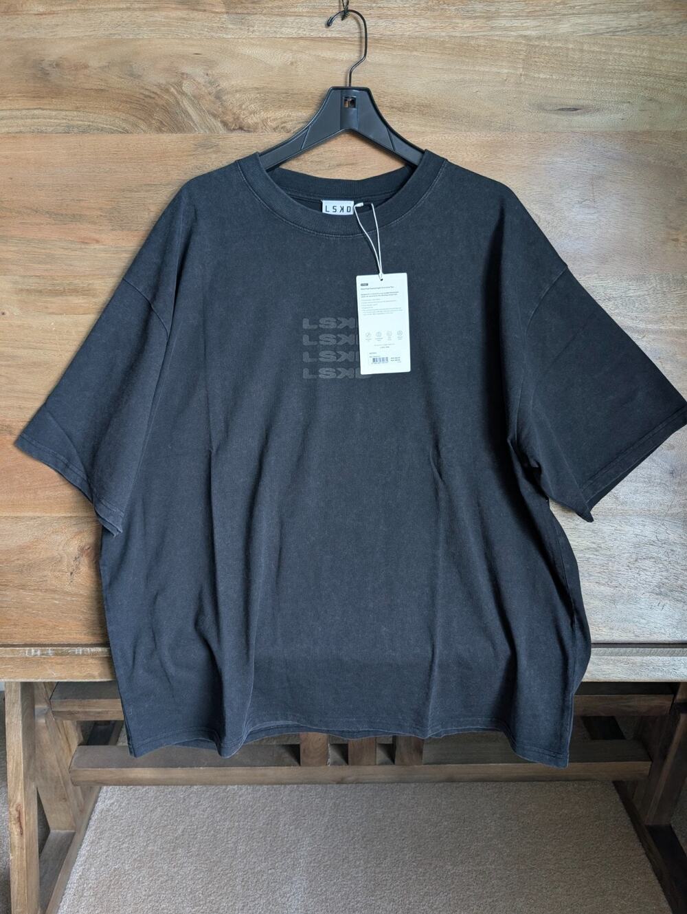 LSKD Move Fast Heavyweight Oversized Tee Mens 2XL Black Short Sleeve NWT